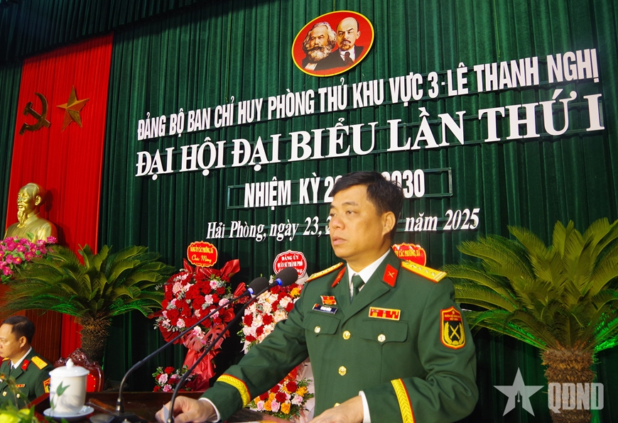 Hải Phòng: Đại hội đại biểu Đảng bộ Ban Chỉ huy phòng thủ khu vực 3-Lê Thanh Nghị lần thứ nhất